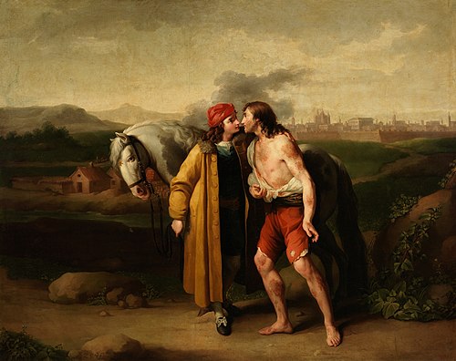 San Francisco abrazando a un leproso, 1787, Zacarías González Velázquez