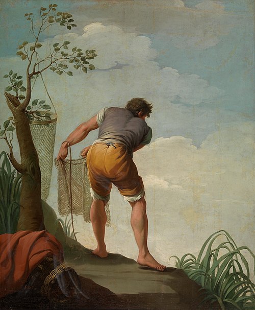 Pescador tendiendo redes, 1785, Zacarías González Velázquez