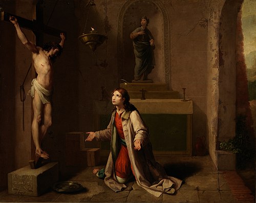 San Francisco orando ante el Cristo de San Damián, 1787, Zacarías González Velázquez