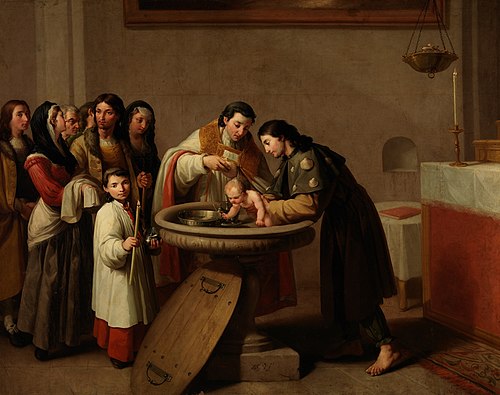 El bautismo de San Francisco, 1787, Zacarías González Velázquez