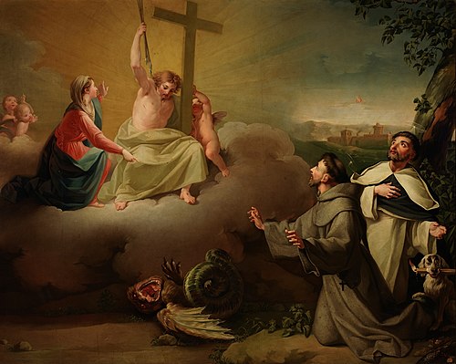 Visión de San Francisco y Santo Domingo de Guzmán, 1787, Zacarías González Velázquez