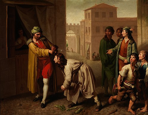 San Francisco maltratado por su padre, 1787, Zacarías González Velázquez