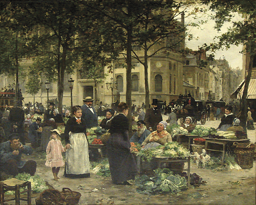 The vegetable market in Paris, , Luděk Marold