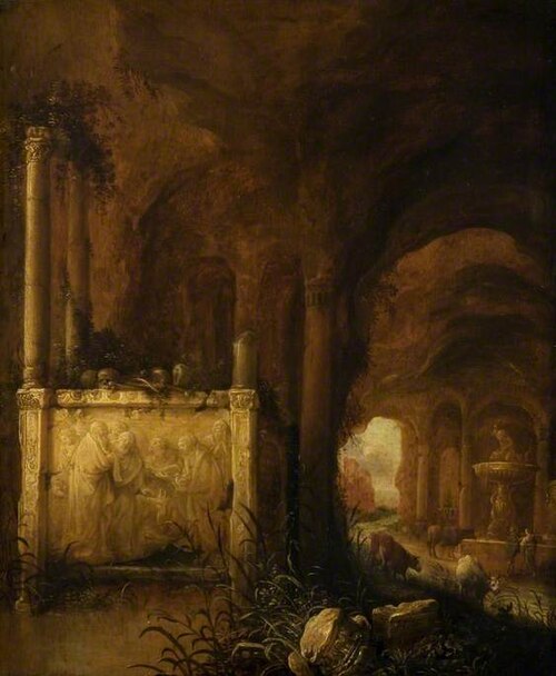 A Tomb in a Grotto, 1641, Abraham van Cuylenborch