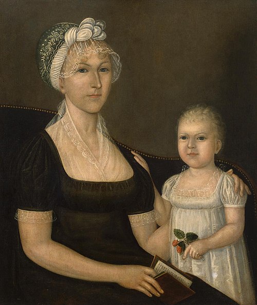 Mrs. Abraham White, Jr., and Daughter Rose, 1810, Joshua Johnson