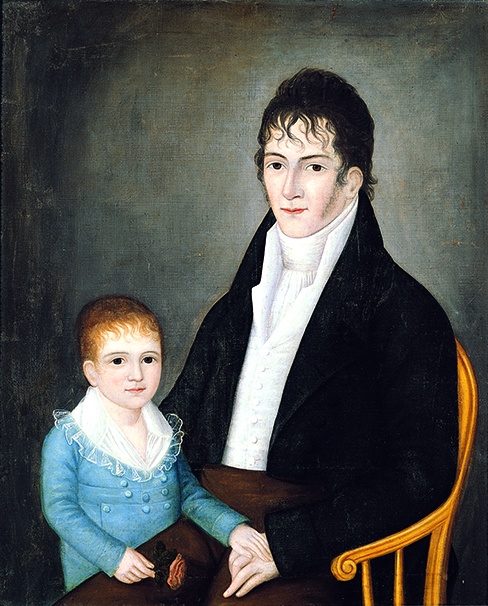 Mr. Benjamin Yeo & Son Benjamin Franklin Yoe, 1808, Joshua Johnson
