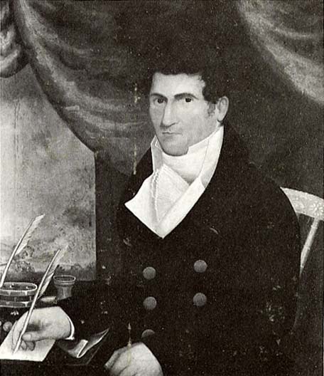 Man Writing with a Quill, 1805, Joshua Johnson