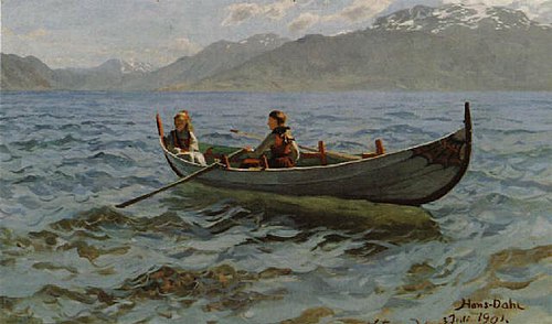 Bootsfahrt bei Balestrand, 1937, Hans Dahl