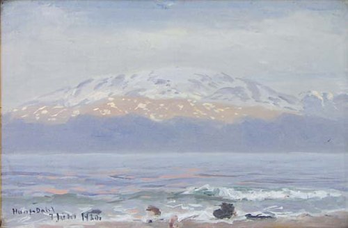 Sognefjord von seinem Grundstück in Balestrand, 1920, Hans Dahl