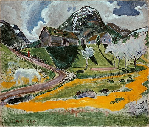 The white Horse in Spring, 1910, Nikolaï Astrup
