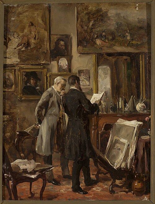 In the painter's studio, , Aleksander Gierymski