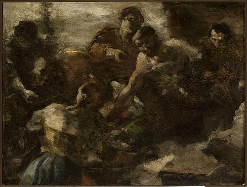 Tavern in Rome, sketch, 1874, Aleksander Gierymski