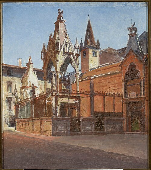 Scaliger Tombs in Verona, 1900, Aleksander Gierymski