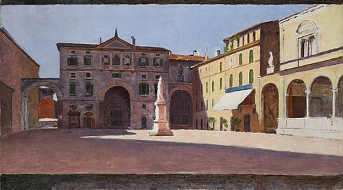 Piazza di Dante in Verona, 1900, Aleksander Gierymski