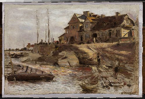 Solec harbour (study)., 1883, Aleksander Gierymski