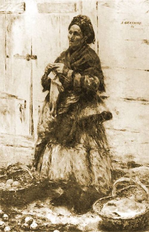 Jewish woman selling fruit, 1880, Aleksander Gierymski