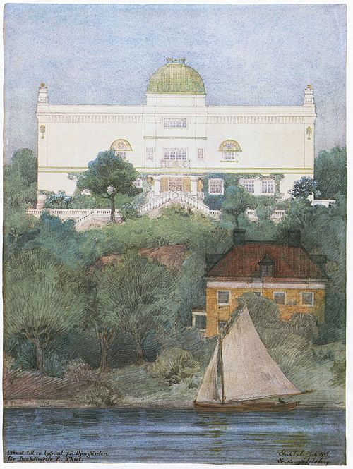 Skiss till Thielska Galleriets byggnad, 1904, Ferdinand Boberg