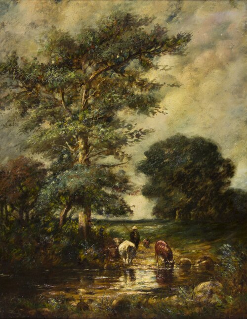 Rural Landscape with Cows, , Jules Dupré