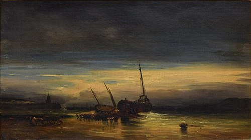 Evening on the French Coast near Dieppe, 1830, Jules Dupré
