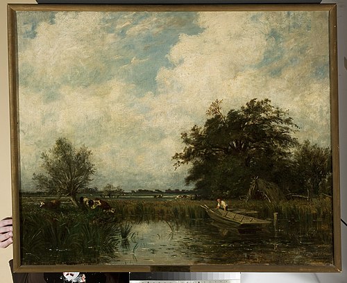 Landscape with a pond, 1855, Jules Dupré