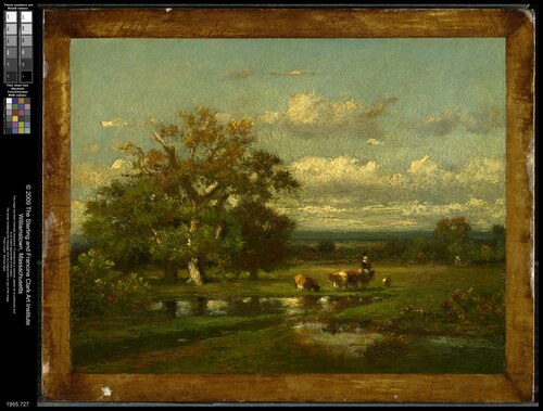 Landscape with Cattle, 1865, Jules Dupré