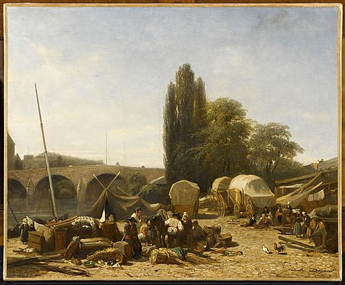 Le port Saint-Nicolas à Paris, 1850, Jules Dupré