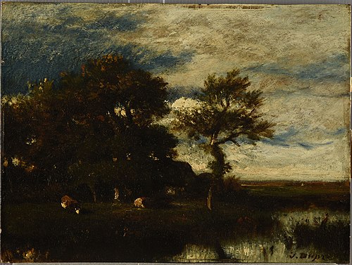 Paysage avec cours d'eau, , Jules Dupré