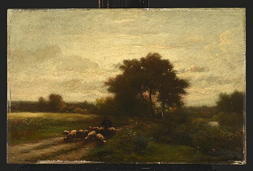Paysage avec moutons, 1850, Jules Dupré