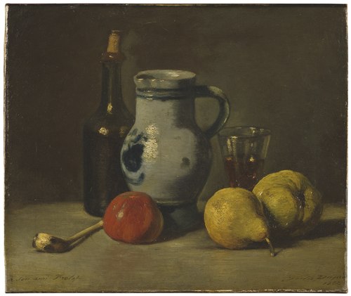 Still Life with a grey Jug, 1862, Jules Dupré