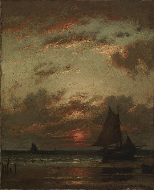 Sunset on the Coast, 1870, Jules Dupré