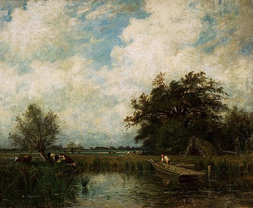 Paysage avec étang., 1850, Jules Dupré