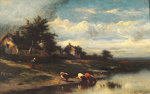On the river, 1850, Jules Dupré