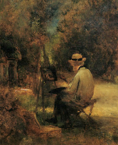 Autoportrait de l'artiste à son chevalet, 1875, Jules Dupré