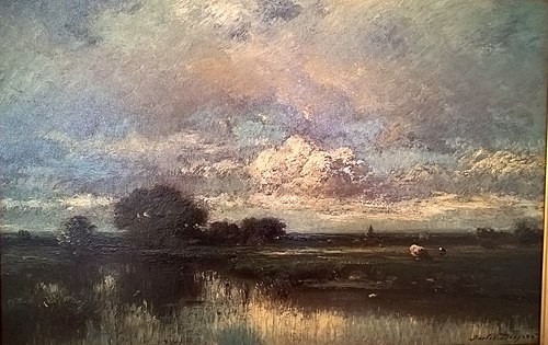 Pâturage au bord d'une mare, 1850, Jules Dupré