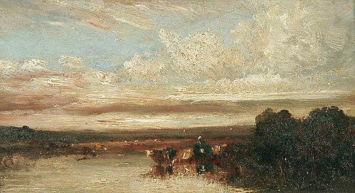 Landscape with Cattle Watering, , Jules Dupré