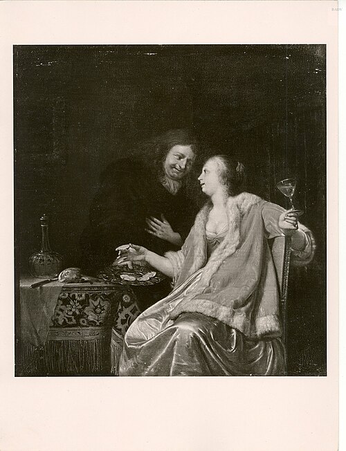 couple in interior, 1660, Frans van Mieris l'Ancien