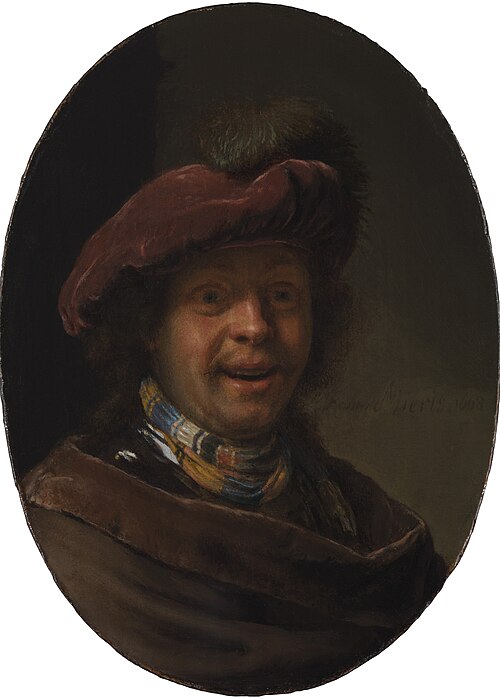 “Self-Portrait” with a Plumed Beret, 1668, Frans van Mieris l'Ancien