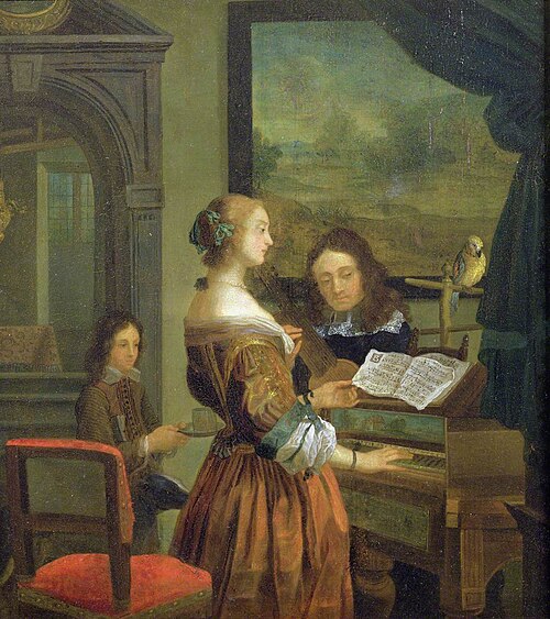 The Music Lesson, , Frans van Mieris l'Ancien