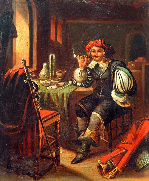 Man Smoking, , Frans van Mieris l'Ancien