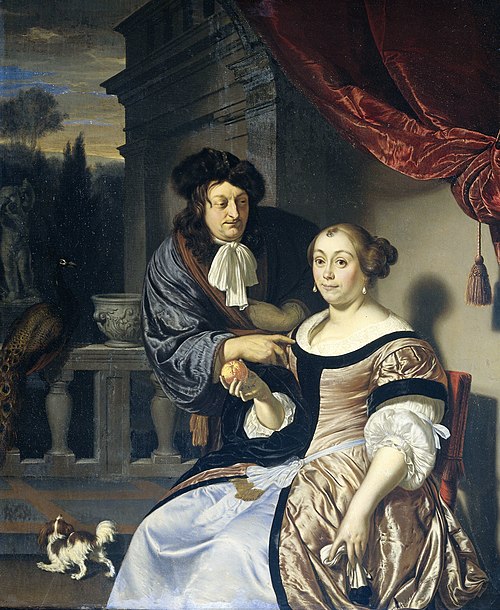A gentleman and a lady, 1678, Frans van Mieris l'Ancien