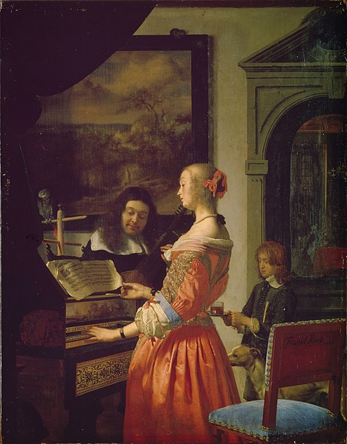 Woman at a harpsichord, 1658, Frans van Mieris l'Ancien