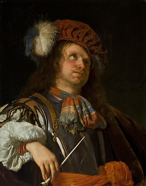 A Soldier Smoking a Pipe, 1662, Frans van Mieris l'Ancien