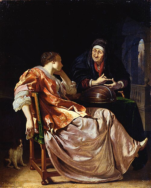 A Woman and a Procuress (Bathsheba), 1671, Frans van Mieris l'Ancien