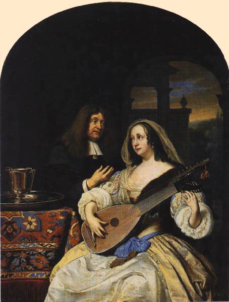 Portrait of François de le Boë (Sylvius) and his Wife, 1672, Frans van Mieris l'Ancien