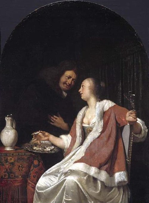 Dutch courtship, 1675, Frans van Mieris l'Ancien