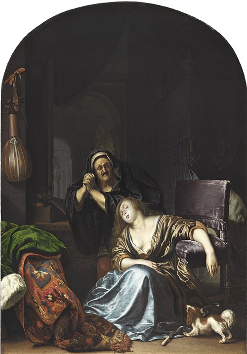 The Death of Lucretia, 1679, Frans van Mieris l'Ancien