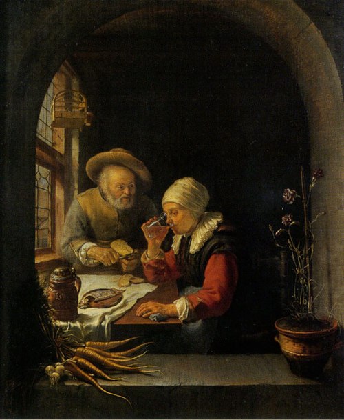 The Peasant Meal, 1653, Frans van Mieris l'Ancien
