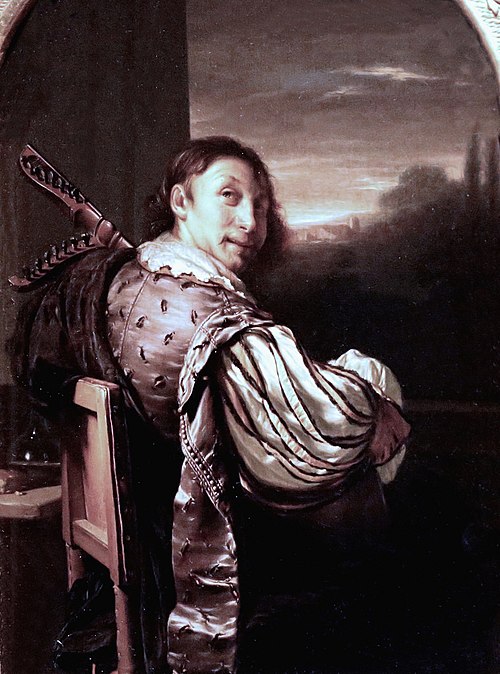 Man playing the Theorbo, 1676, Frans van Mieris l'Ancien
