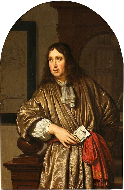 Portrait of a Merchant in a Banyan, Holding a Business Document, 1673, Frans van Mieris l'Ancien