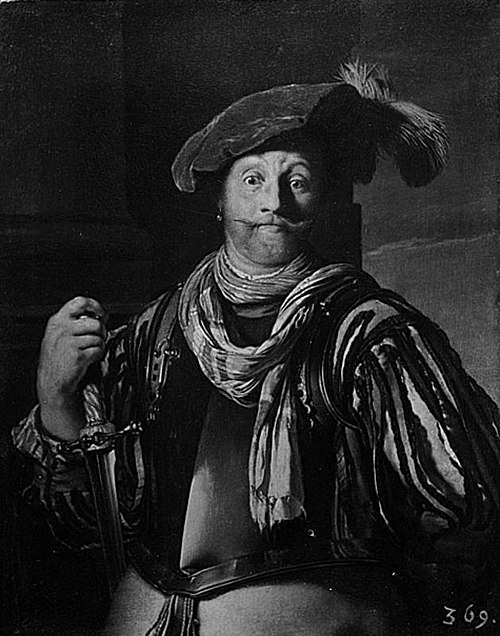 A Soldier in a Red Beret, 1667, Frans van Mieris l'Ancien